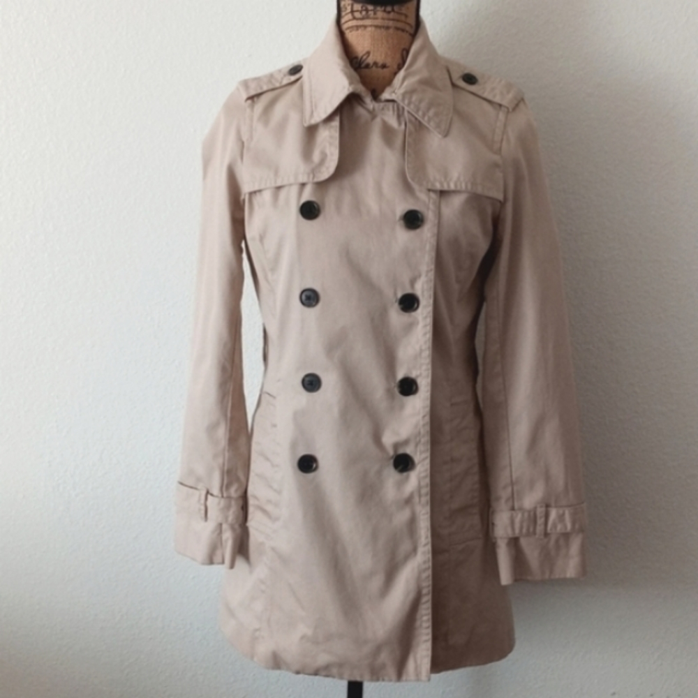 Banana Republic Classic Double Breasted Trench Coat Size S